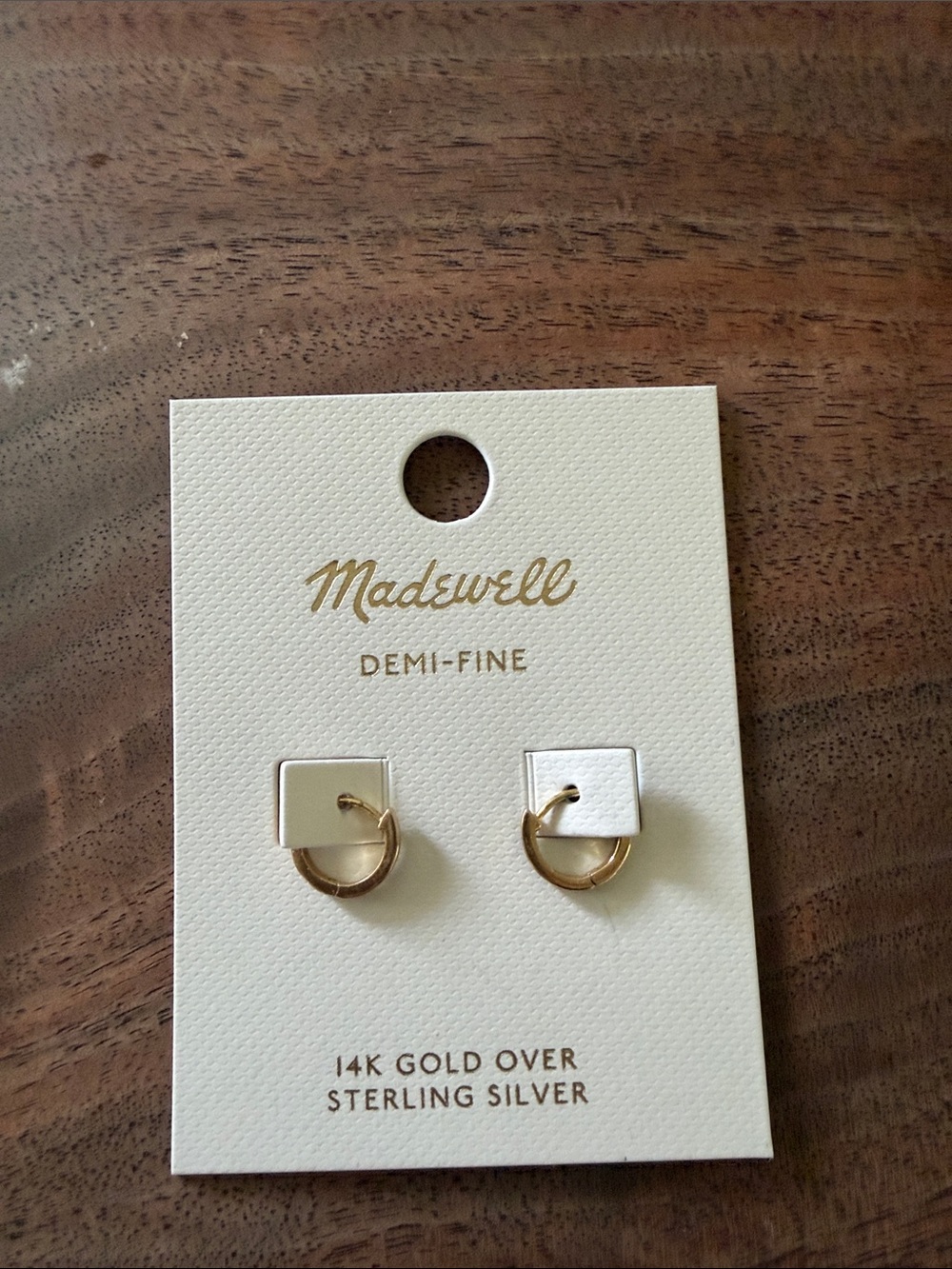 Madewell Gold Mini Hoop Stud Earrings